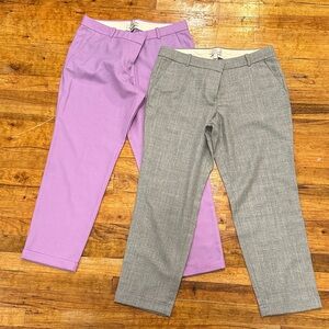 JCrew Purple and Gray Wool Dress Pants